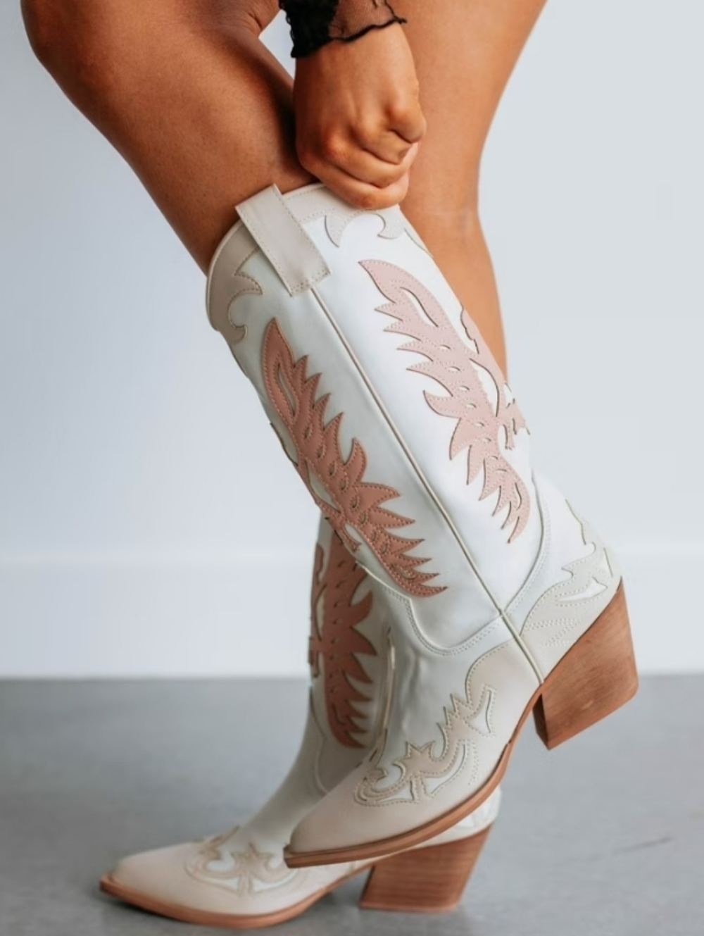 Mi.iM Take Me To Nashville Cowgirl Boots - Ivory Size 6 - Picture 2 of 7